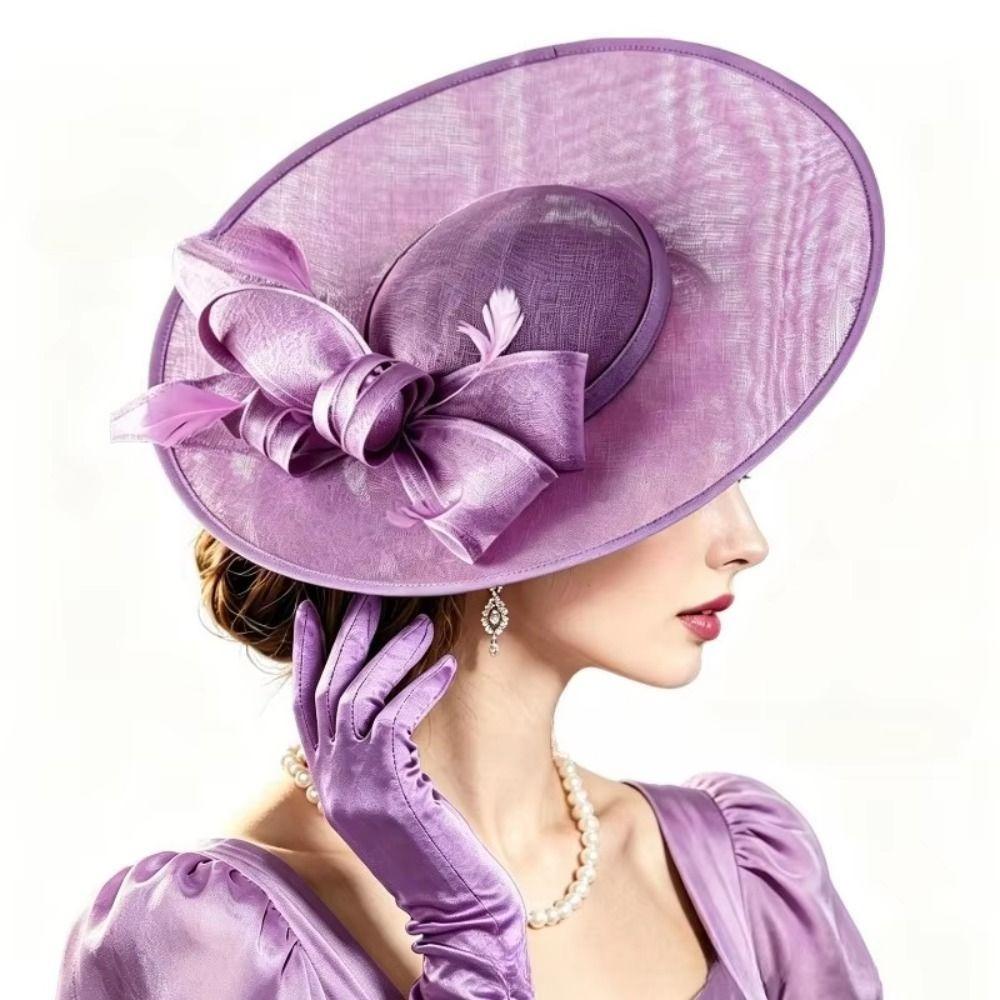 Exquisite Mesh Bow Headband French Vintage Kentucky Hat Fashion Tea Party Hat Photography