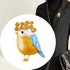 Flower Wreath Small Bird Brooch Women Costume Coat Jewelry Accessries
