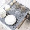 Non-slip Silicone Dish Drying Mat Slope Diversion Design Pot Holder  Glassware