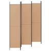 6 Panel Room Divider Beige 300 x 220 cm Fabric