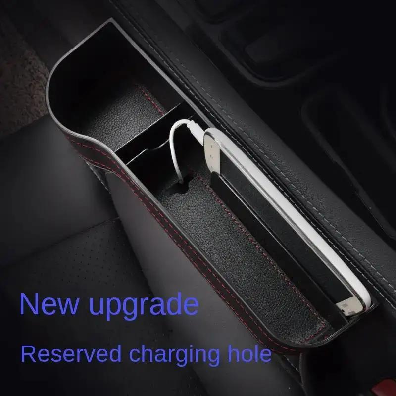 Car Seat Crevice Storage Box Seat Gap Slit Pocket Catcher Organizer Universal Car Seat Organizer Card Phone Key Holder Pocket