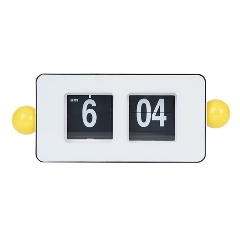 Ретро-часы с перекидными цифрами в скандинавском стиле: Автоматическое переворачивание страниц, идеально подходит для стола или прикроватной тумбочки в гостиной, спальне или кабинете. Простой и креативный дизайн.