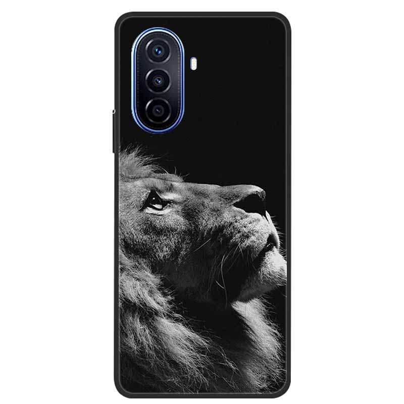 Чехол для Huawei Nova Y70 Plus Волк Черный Силиконовый Мягкий Чехол для Телефона Для Huawei Nova Y70 Задняя Крышка Чехол NovaY70 Y 70 Funda Coque