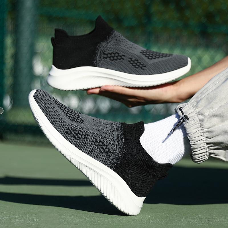 Женская ортопедическая спортивная обувь мужская трикотажная обувь для ходьбы кроссовки спортивные повседневные слипоны унисекс легкие дышащие туфли