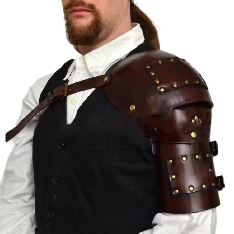Воинский одинарный наплечник кожаные плечевые доспехи средневековый викинг плечевая накладка