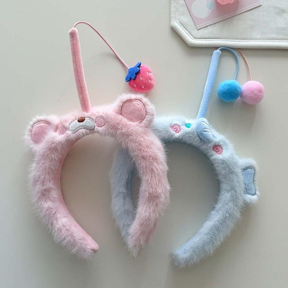 Panda Adorable Hair Hoop Wacky Girls Cartoon Hairband Cute Cat Fishing Plush Headband Party