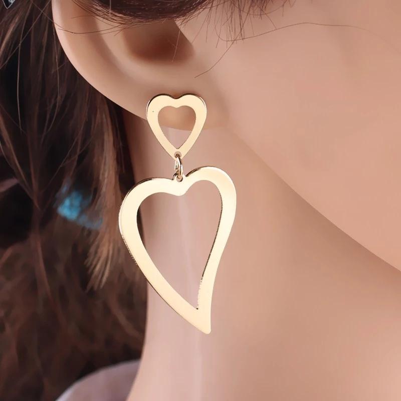 Gold Metal Drop Earrings for Women Irregular Geometric Pendants Earrings Trend Brincos Jewelry Gift