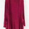 2023 Summer Women Midi Long Cardigan Jacket Casual Pocket Ir