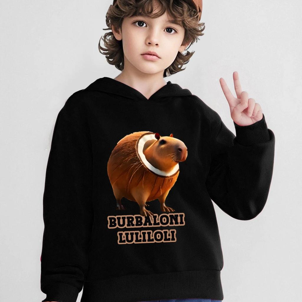Burbaloni Luliloli Italian Brainrot Meme Hoodies Sweatshirt Boys Girls Funny Cartoon Hoodie Autumn Fashion Pullover Kids Clothes