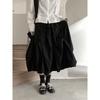 Johnature Women Skirts Pleated Summer Elastic Waist Fashion All Match Loose Female Skirts