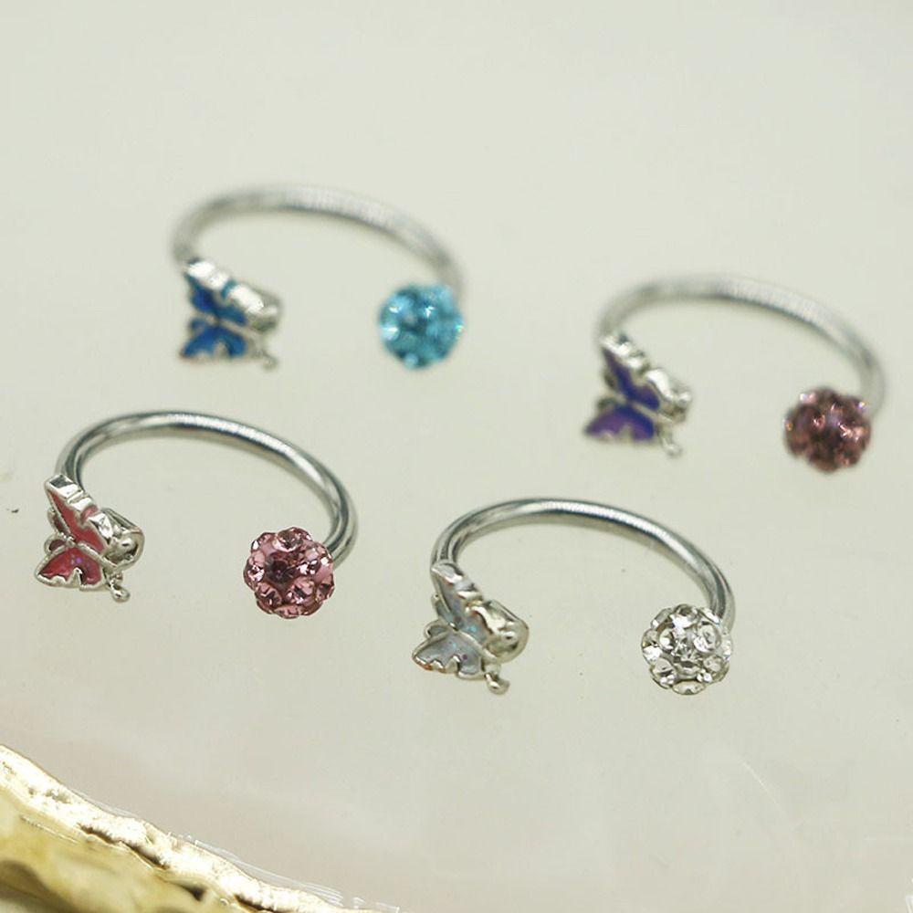 Паук Женщины Пиченые Губы Серьги-гвоздики Для Девочек Хрящ Серьги-гвоздики Украшения Для Тела Корейский Стиль Губное Кольцо