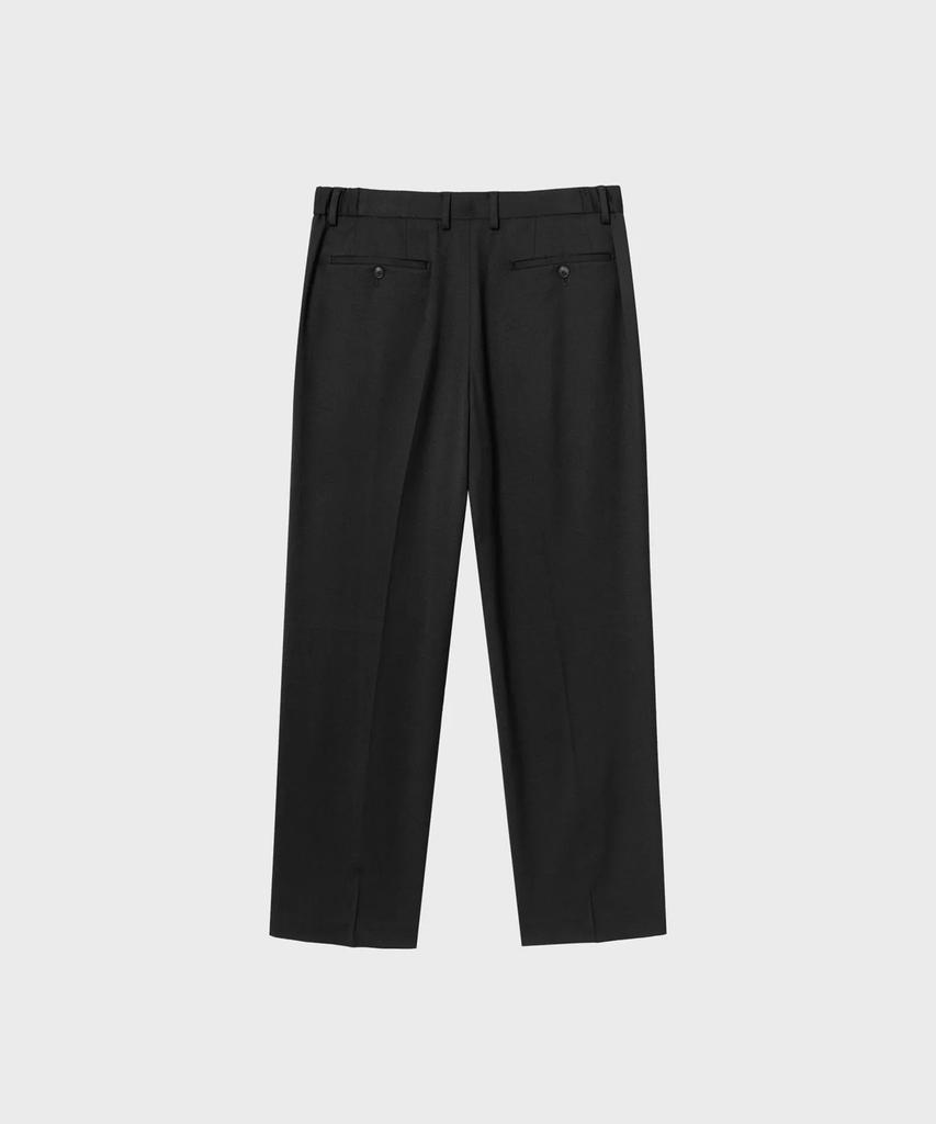 NONBLANK Merino Wool Semi-Wide Fit Slacks_Black