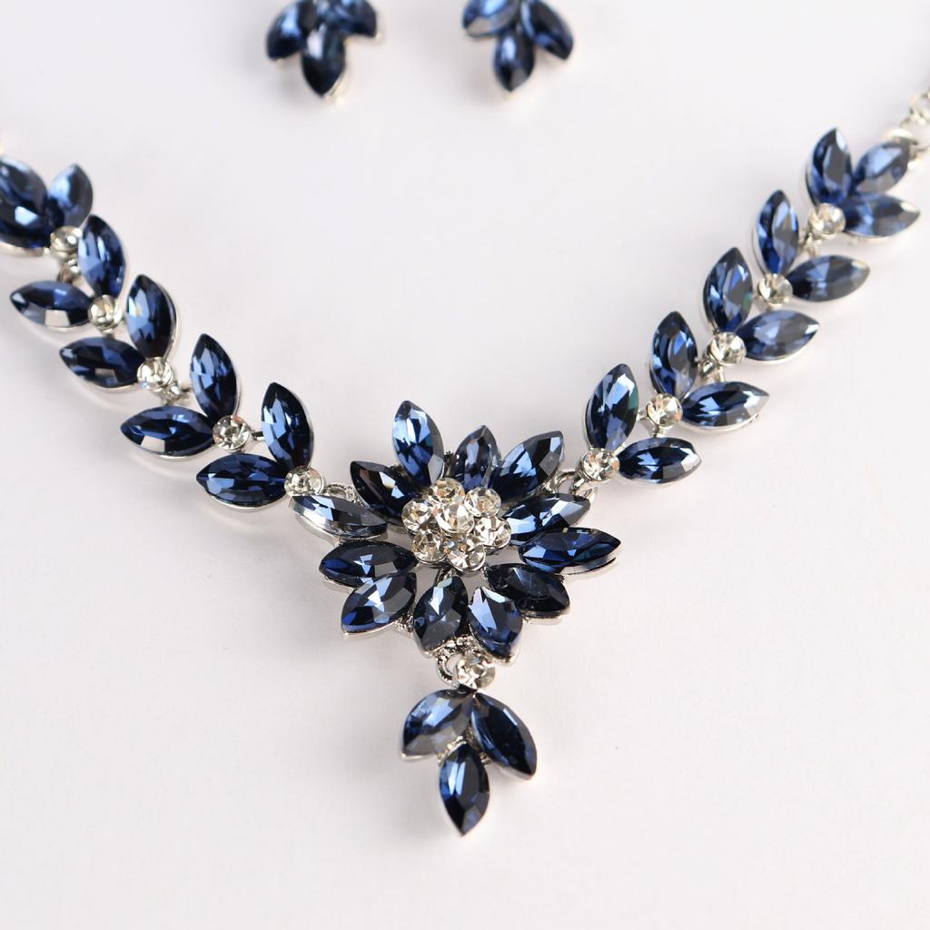 Товар Серьги Комплект Цепочка 2-х Части Кристалл Стеклянный Сплав Платье Аксессуары Женское Ожерелье