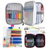 Set Crochet Hook Set with Yarn Knitting Needles Sewing Tools Set Knit Gauge Scissors Holder Hook Knitting