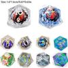 7PCS Crystal Resin Dragon Eye Dice Board Game Game Dices Gift Halloween Longan Dice  Party