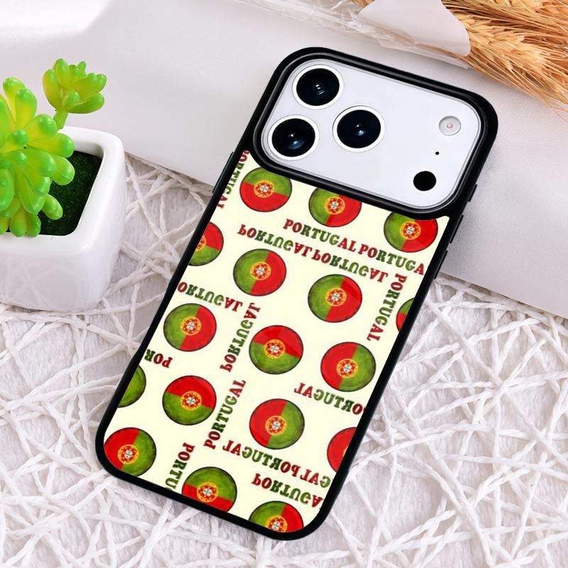 Ударопрочный чехол для телефона с флагом Португалии для iPhone 17 Air 16e 15 11 12 14 13 Pro Max Защитная крышка Coque