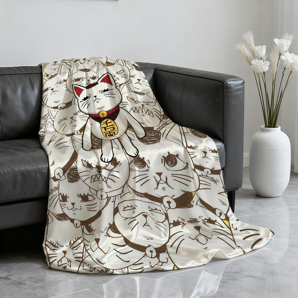 Manga anime T Turbo Granny cat Blanket Soft Throw Blanket for Home Bedroom Bed Sofa Picnic Travel Office Rest Cover Blanket Gift