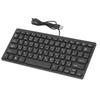 Ультратонкая проводная клавиатура на 78 клавиш, эргономичная раскладка QWERTY, двухязычная, проводная компактная клавиатура USB 2.0 с кабелем 4,3 фута