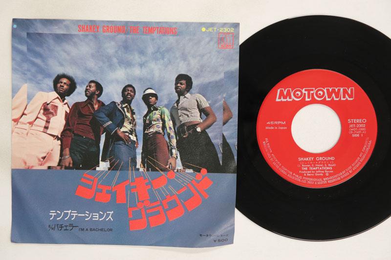 7-дюймовая пластинка TEMPTATIONS Shakey Ground Im A Bachelor JET2302 MOTOWN 1974 Япония SoulFunk Б/у