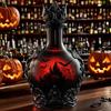 Halloween Whiskey Bottle Gothic Magic Potion Style Glass Whiskey Decanter Bottle for Collectors Dad Husband Gifts Holiday Bar Decor