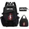 3Pcs/set Anime Naruto Backpack Nylon Backpack with Lunch Bag for Girl Boy Student Back To Schoolbag Men Women Leisure Travel Bag