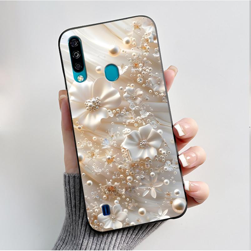 Phone Case For ZTE Blade A7 2020 Shockproof Casing Luxury Fashion Butterfly Flower Black Jelly Soft TPU Case Silicone Back Cover