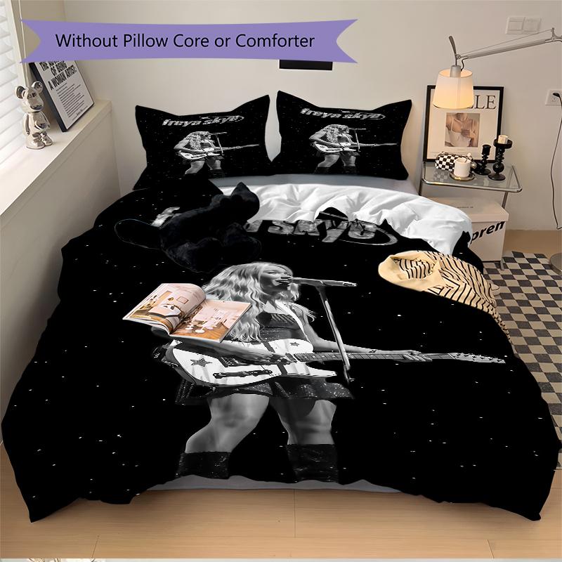 3Pcs Freya Skye Guitar Performance Bedding Sets For All Sizes New 3D Printed Bed Cover Comforter Duvet Cover Pillowcase Bedroom Decoration