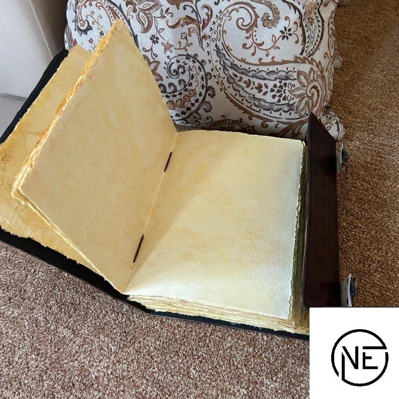 Журнал из кожи ручной работы с гравировкой на заказ, 400 винтажных бумажных журналов из кожи, журнал ведьмы для зарисовок и записей, книга теней