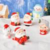 Рождественская фигурка Экологичный мультяшный дизайн Изысканная смола Рождественский микро-пейзаж Орнамент для украшения