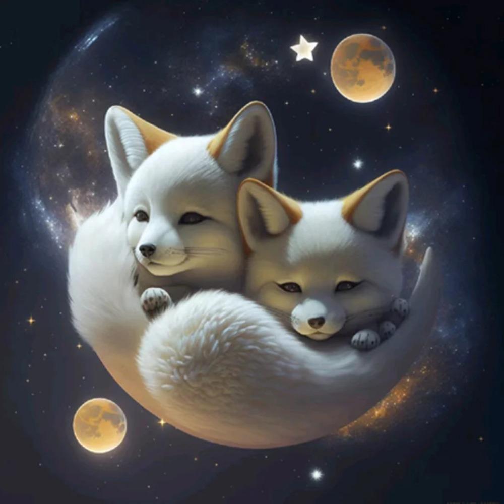 Алмазная картина, полная дрель, милое животное, круглая алмазная живопись, ручная работа, голубая роза, сделай сам, алмазная мозаика, картина, украшение дома