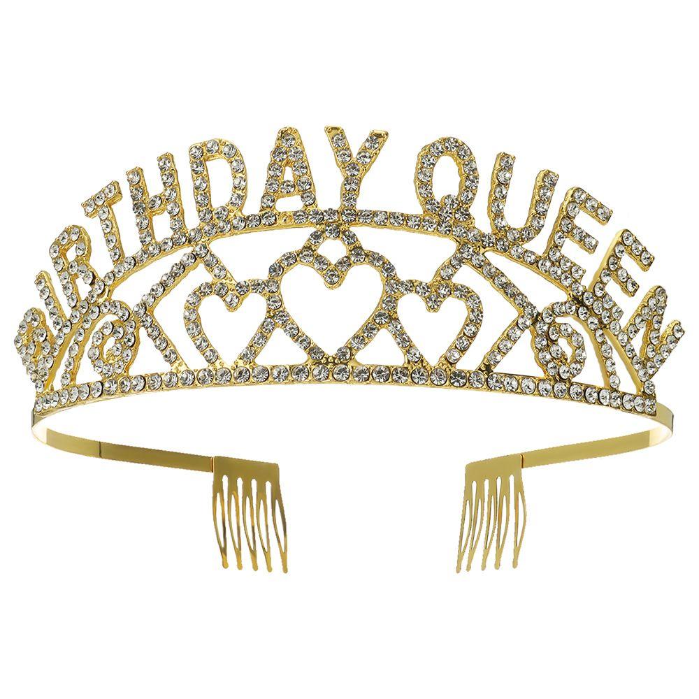 Bling Women Girl Princess Crown Birthday Headpiece Hair Hoop Birthday Queen Headband Party Tiara