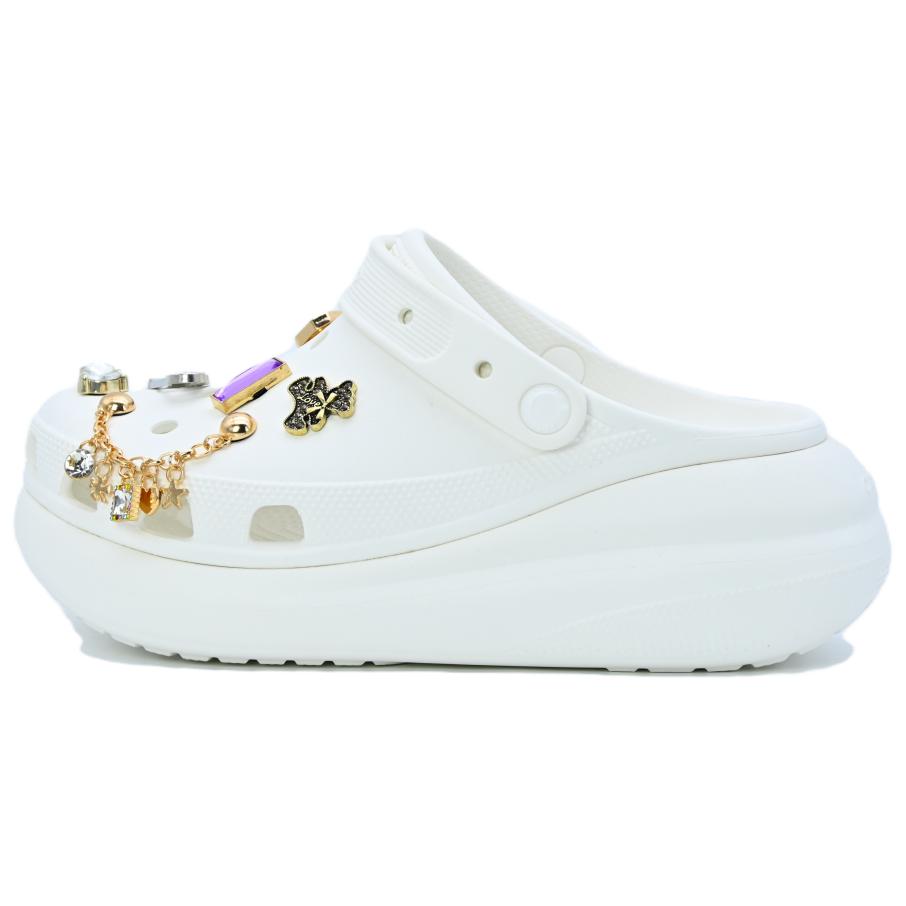 Crocs Кроксы Crush Clog из ЭВА Изысканные и универсальные дырявые туфли Унисекс Белые