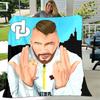 1pc Blanket Jul  rapper Print Design, Lightweight Blanket for Sofa, Bed- Soft &Warm, Gift for All Seasons like Christmas, Halloween