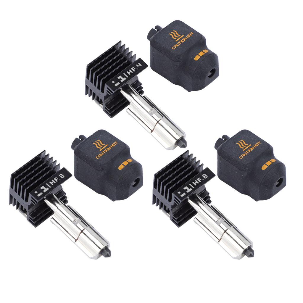 Запасной комплект хотенда для Bambu Lab H2D H2S H2C P2S 0.4 0.6 0.8MM Закаленная стальная насадка с силиконовым чехлом