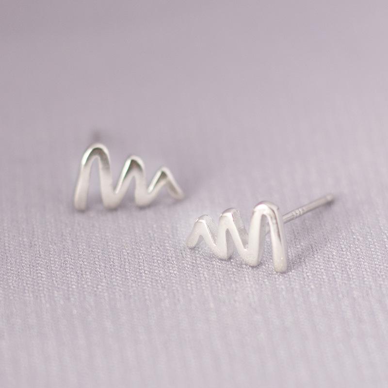Korean Style S925 Silver Needle Stud Earrings for Women – Minimalist & Personality Design