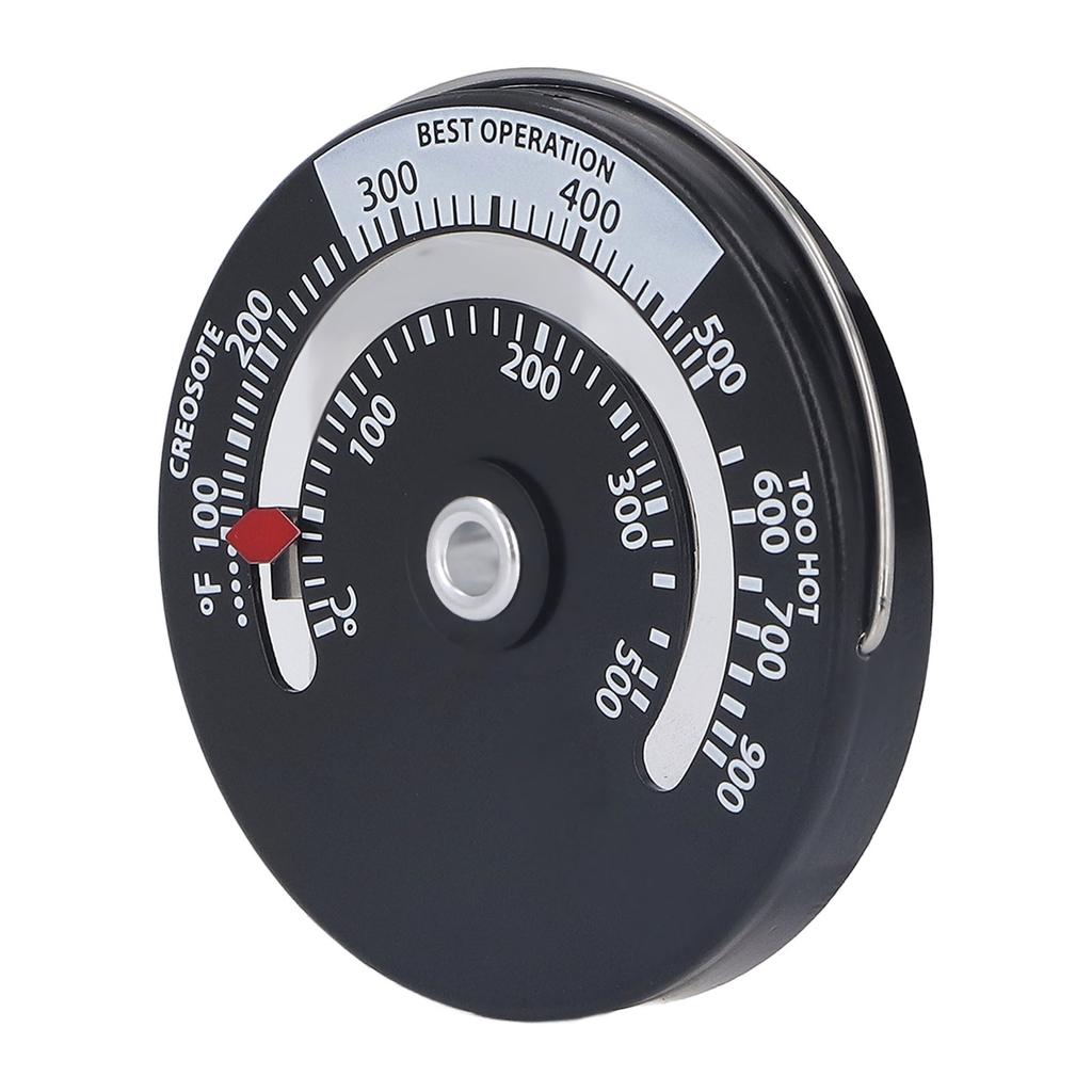 Magnetic Stove Thermometer 0‑500 Celsius Aluminum Alloy Dial Plate High Accuracy Thermometer Gauge for Fireplace