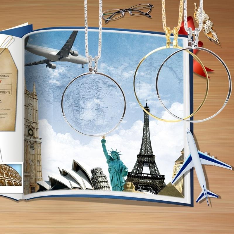 Новый декоративный монокль, подвеска, ожерелье, 5-кратная лупа, монета, увеличительное стекло