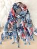 Women Scarf Flower Print Hijab Soft Shawls and Wraps Tessale Female Foulard Designer Pashmina Bandana Headscarf