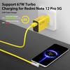 6A 67W Max Turbo EU Fast Charger for Xiaomi 11 12 13 14 Ultra Redmi Note 11T 12T 13 POCO X4 X5 X6 Pro Type C USB Charging Cable