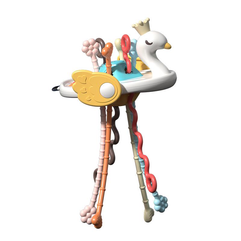 Детские игрушки Монтессори для развития детей 1, 2, 3 лет, силиконовые игрушки для прорезывания зубов, сенсорные игрушки на веревочке для детей, подарок 6, 12 месяцев