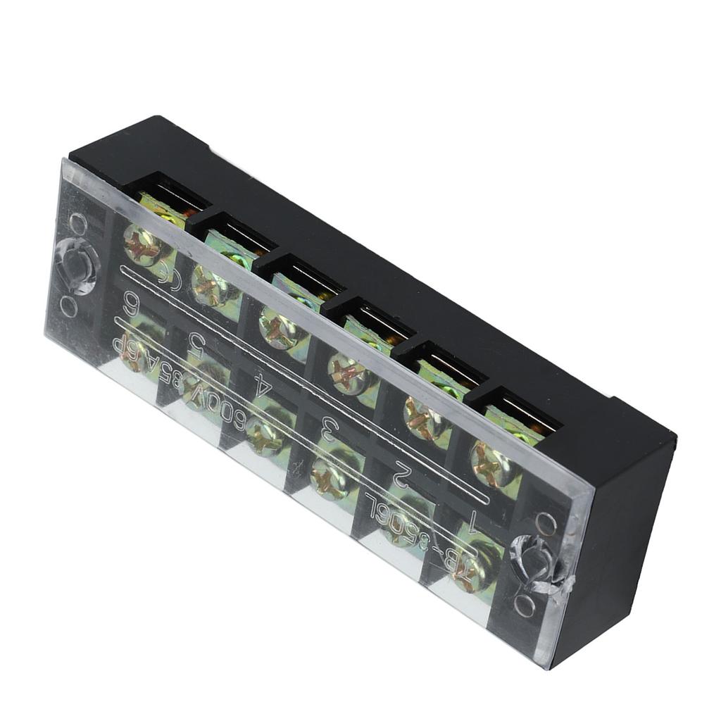 4Pcs Terminal Strip Block TB Fixed Large Current Copper Contactor Circuit Terminal Block 600V 35A 6