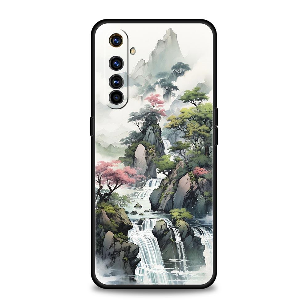 Чехол для телефона Realme GT Neo 2 3 3T 5 Для Realme 12 11 5G 10 9 8 5G 7 6 GT5 GT3 GT2 Pro Plus C21 C11 C25 C35 Обложка Искусство Пейзаж