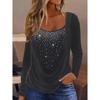 New Versatile Women'S Long Style Sexy Casual Fashionable Comfortable High-End T-Shirt Top Base Shirt