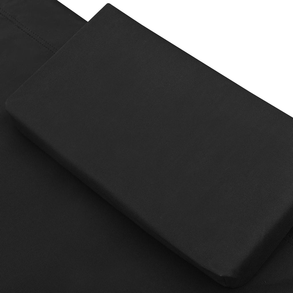 Sun Lounger Fabric Black