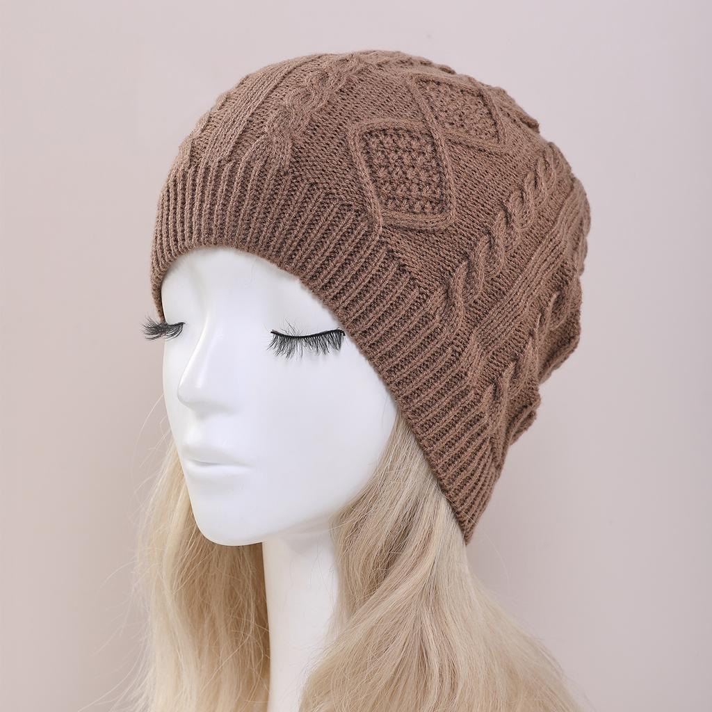 Men's and Women's Autumn and Winter Woolen Warm Ear Protecting Fashionable Cold Proof Pile Knitted Hats
