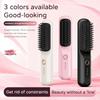 Portable Hair Straightening Comb with Adjustable Temperature Anti Scald Design for Travel Home Use