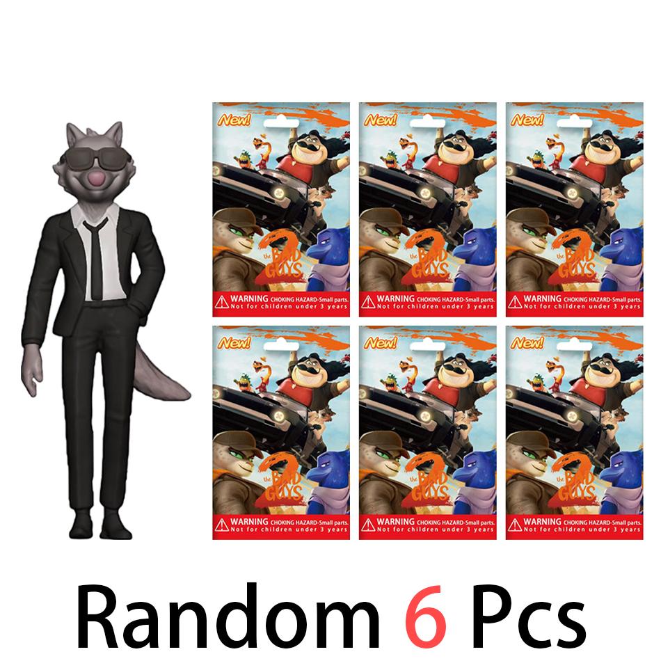24Pcs Bag The Bad Guys Alliance Handmade Big Bad Wolf Greedy Snake  Cartoon Anime Peripheral Doll Gift