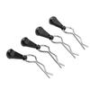 4Pcs RC Body Clip Pin Stainless Steel R Shape Universal for 18 110 Remote Control Car Black