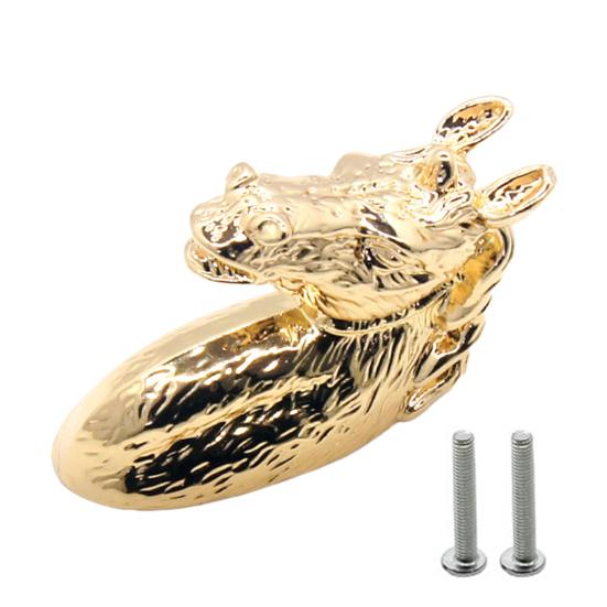 Ручка для шкафа, креативная высокопрочная цинковая голова лошади, мебельная ручка ящика