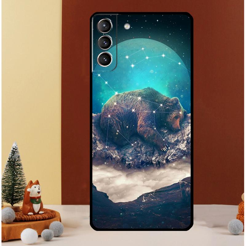 Чехол Медведь Гризли для Samsung Galaxy S25 S26 Ultra S21 S22 S20 S23 S24 Ultra S10 Plus S25 FE Обложка Funda